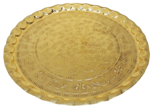 Brass Thali For Pooja 1.325kg